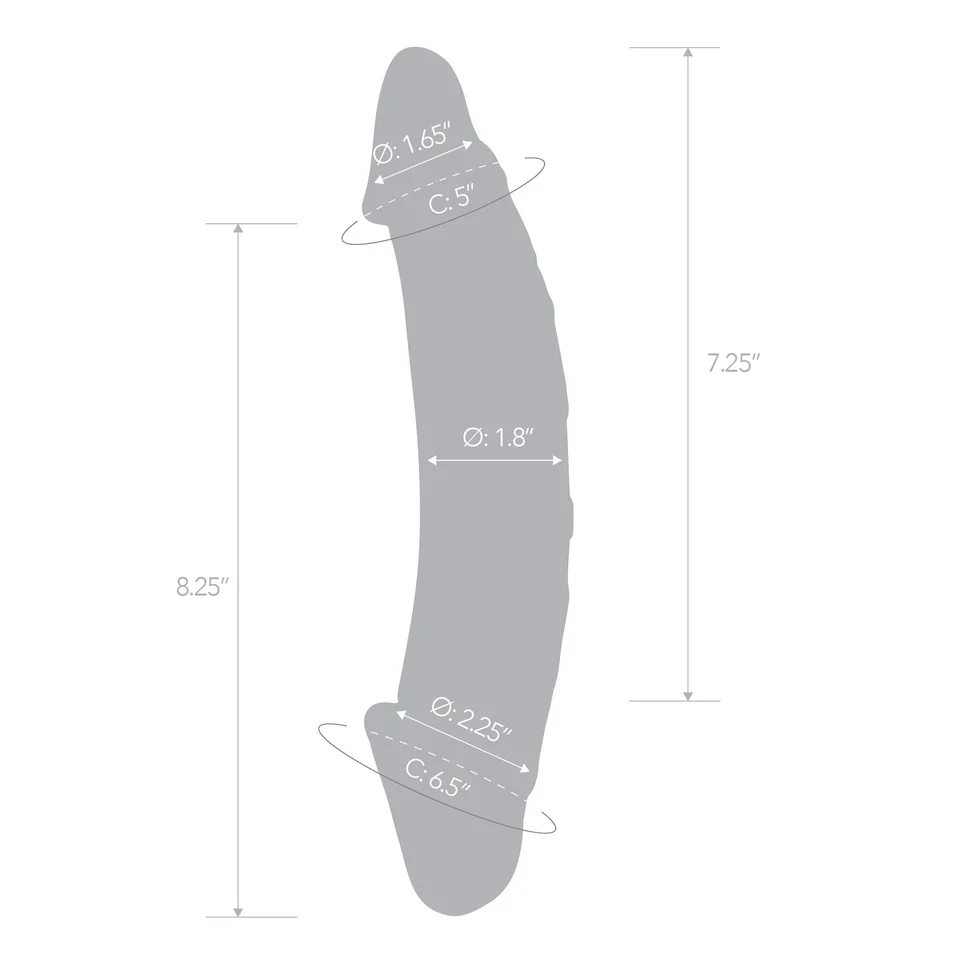 10.5" Girthy Realistic Glass Double Dong by Gläs - Image 8