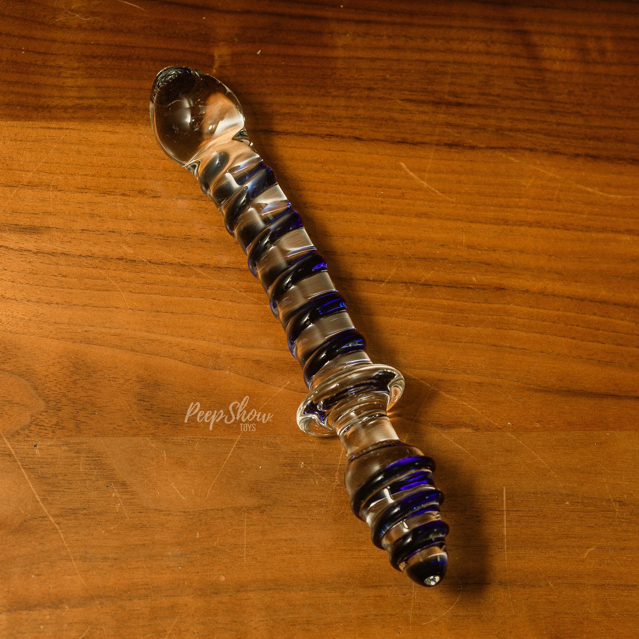 10" Mr. Swirly Double Ended Glass Dildo & Butt Plug