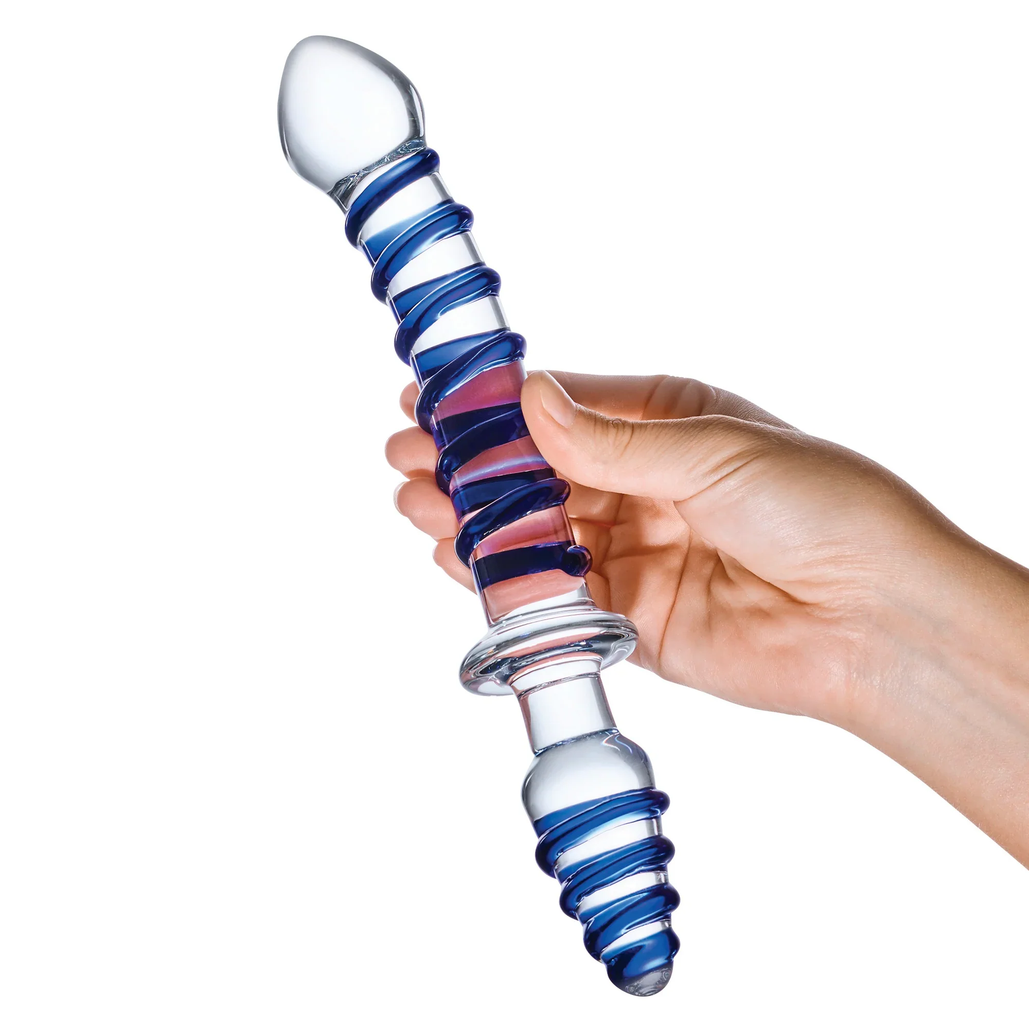 10" Mr. Swirly Double Ended Glass Dildo & Butt Plug - Image 3