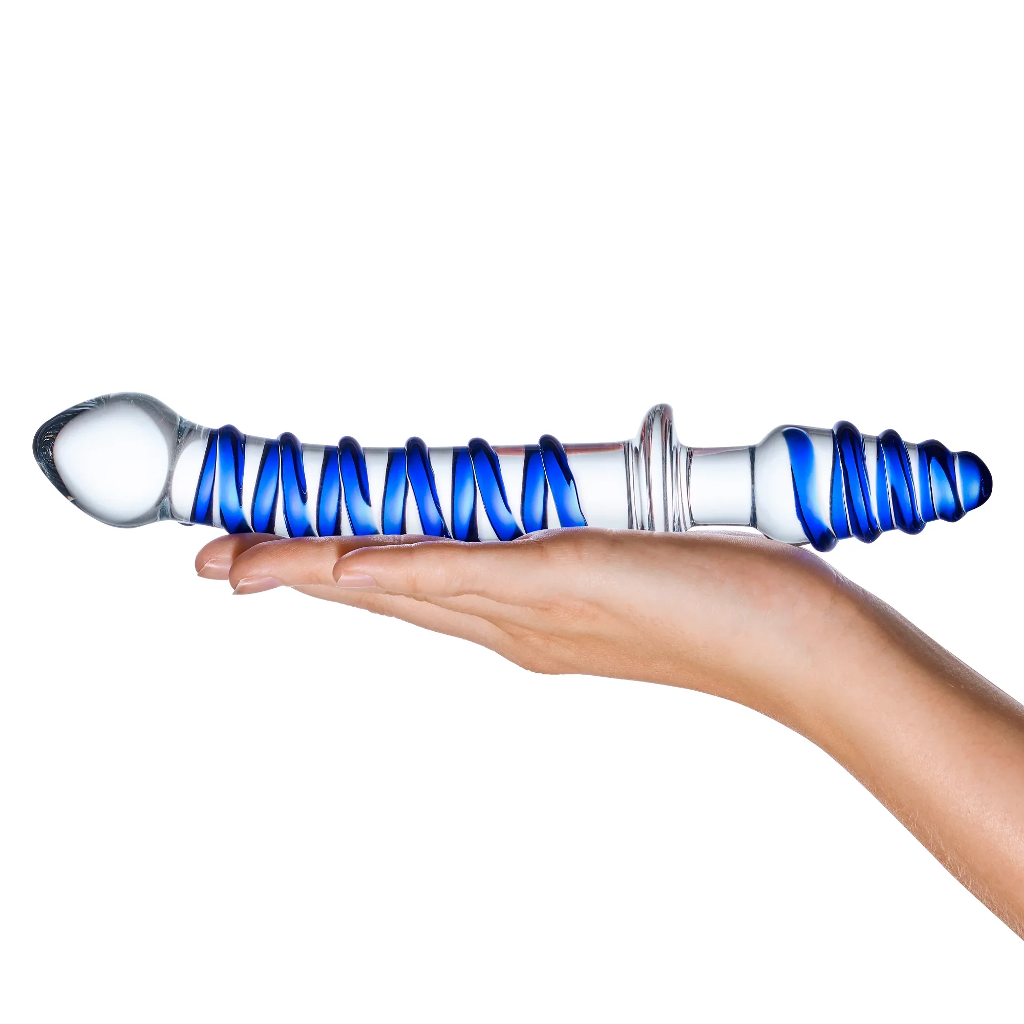 10" Mr. Swirly Double Ended Glass Dildo & Butt Plug - Image 4