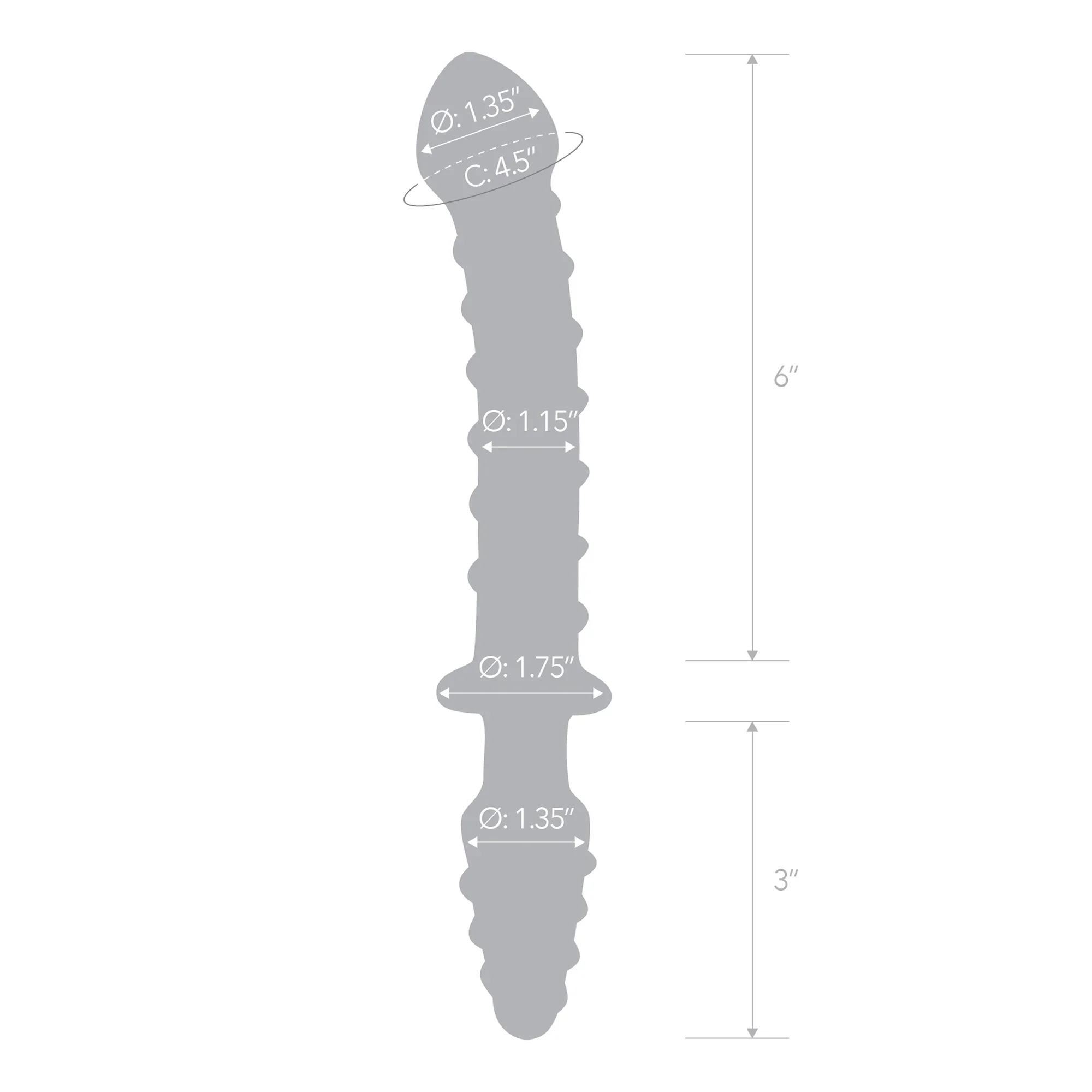 10" Mr. Swirly Double Ended Glass Dildo & Butt Plug - Image 5