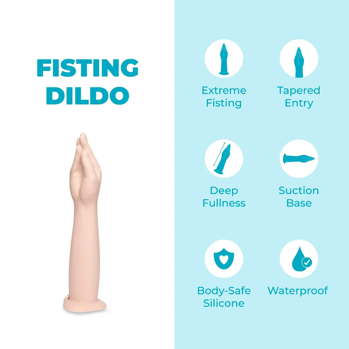 16.5" Silicone Fisting Dildo with Suction Base - Image 5