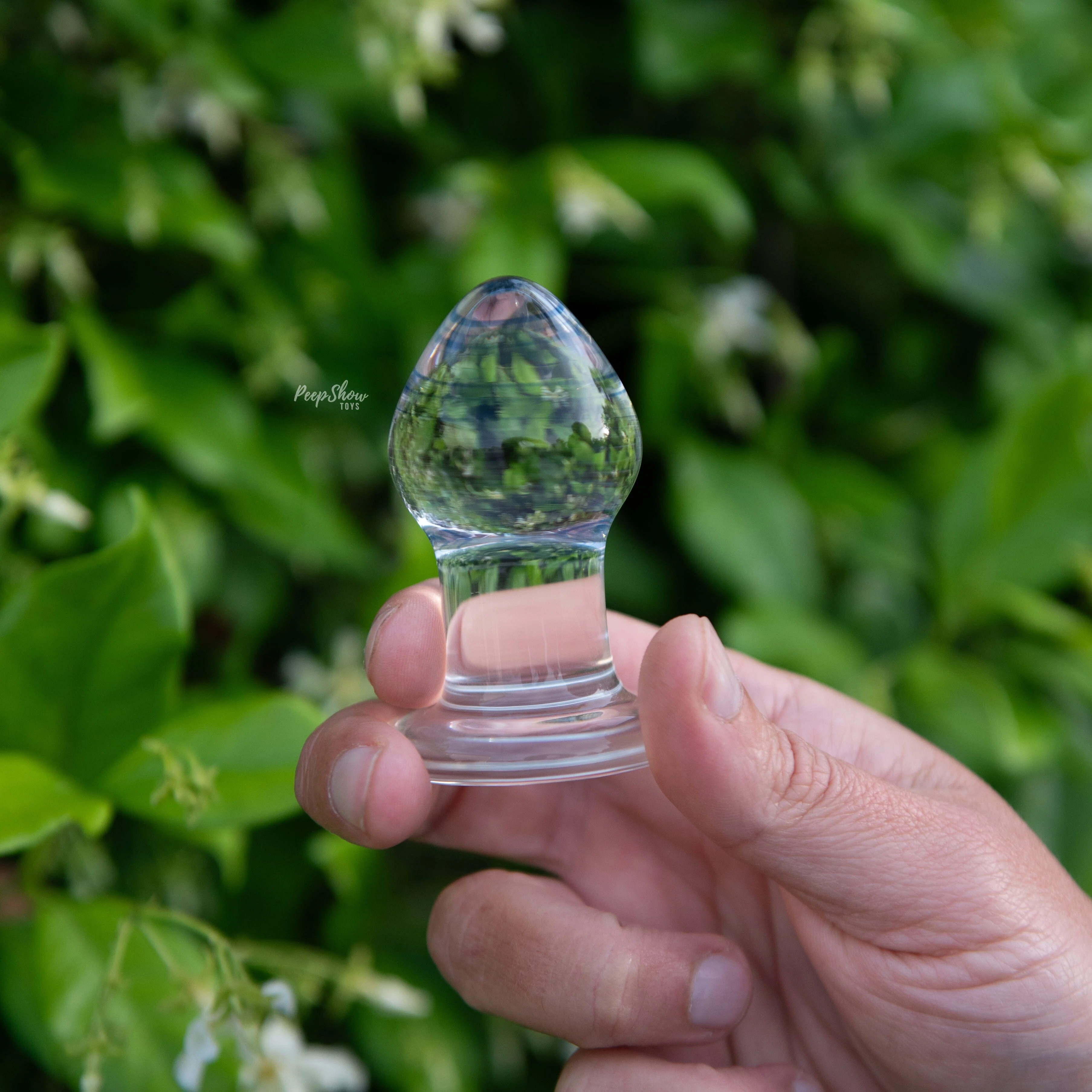 3.25" Amethyst Rain Butt Plug by Gläs