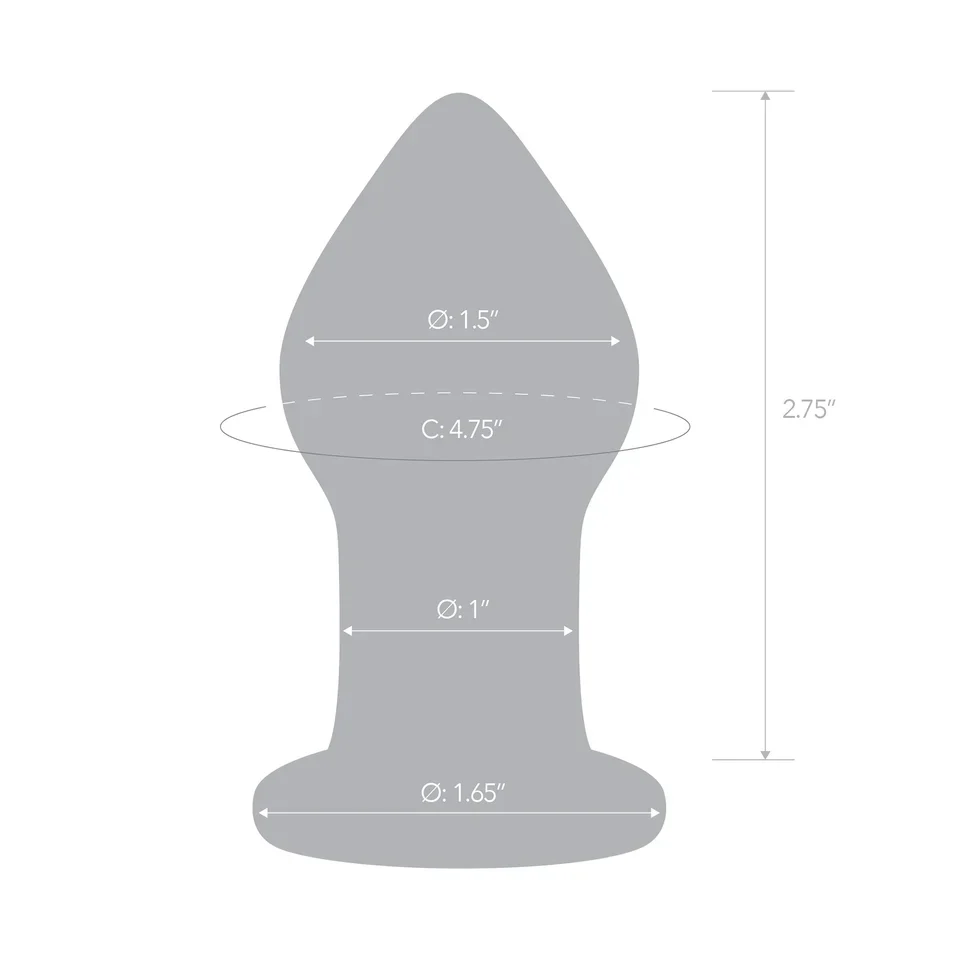 3.25" Amethyst Rain Butt Plug by Gläs - Image 6