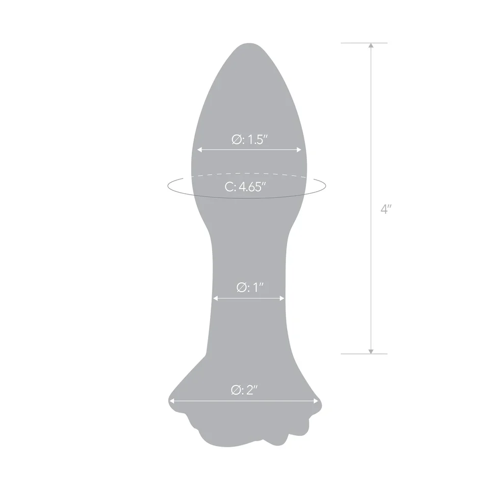 5" Rosebud Glass Butt Plug - Image 6