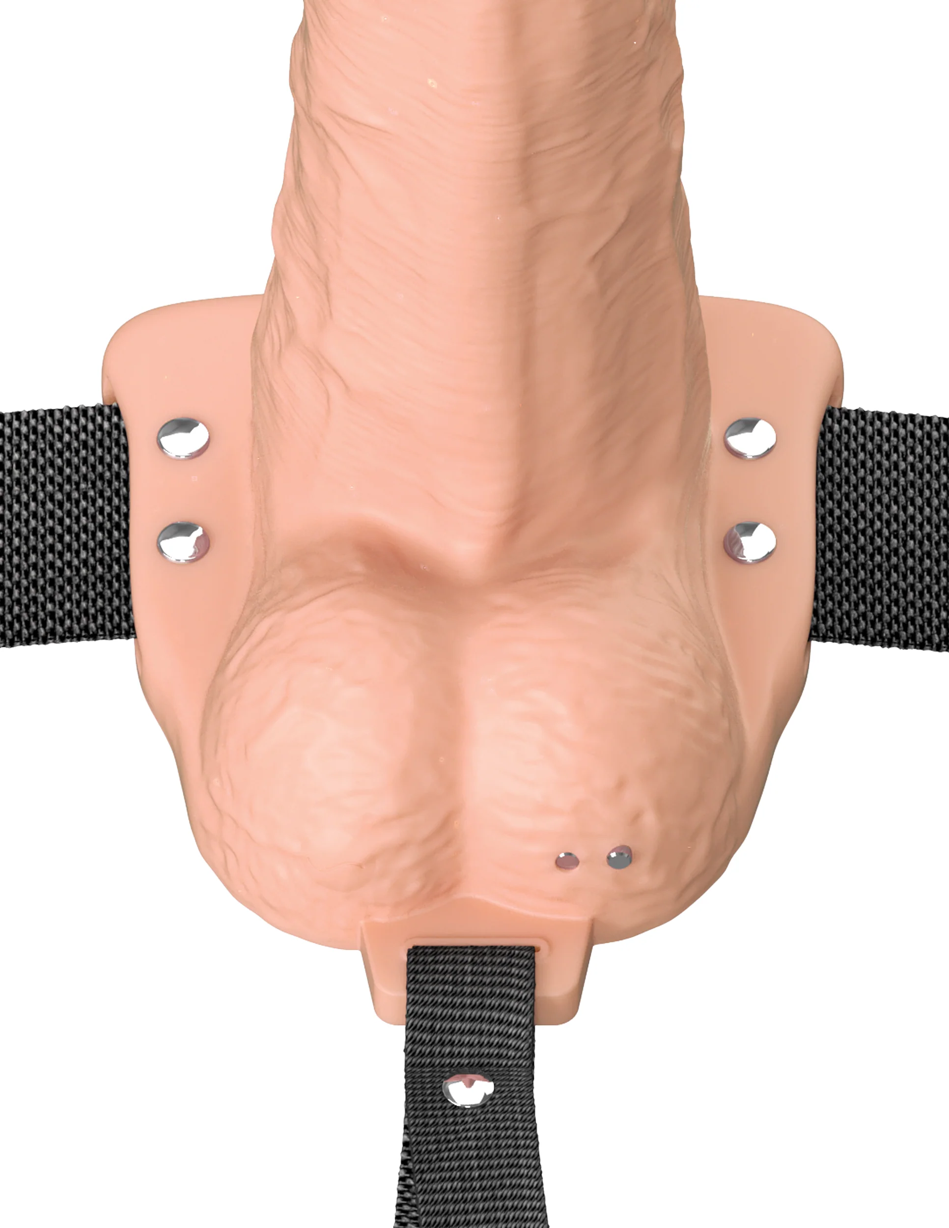 6-Inch Vibrating Fantasy Xtensions Hollow Silicone Strap-On - Image 9