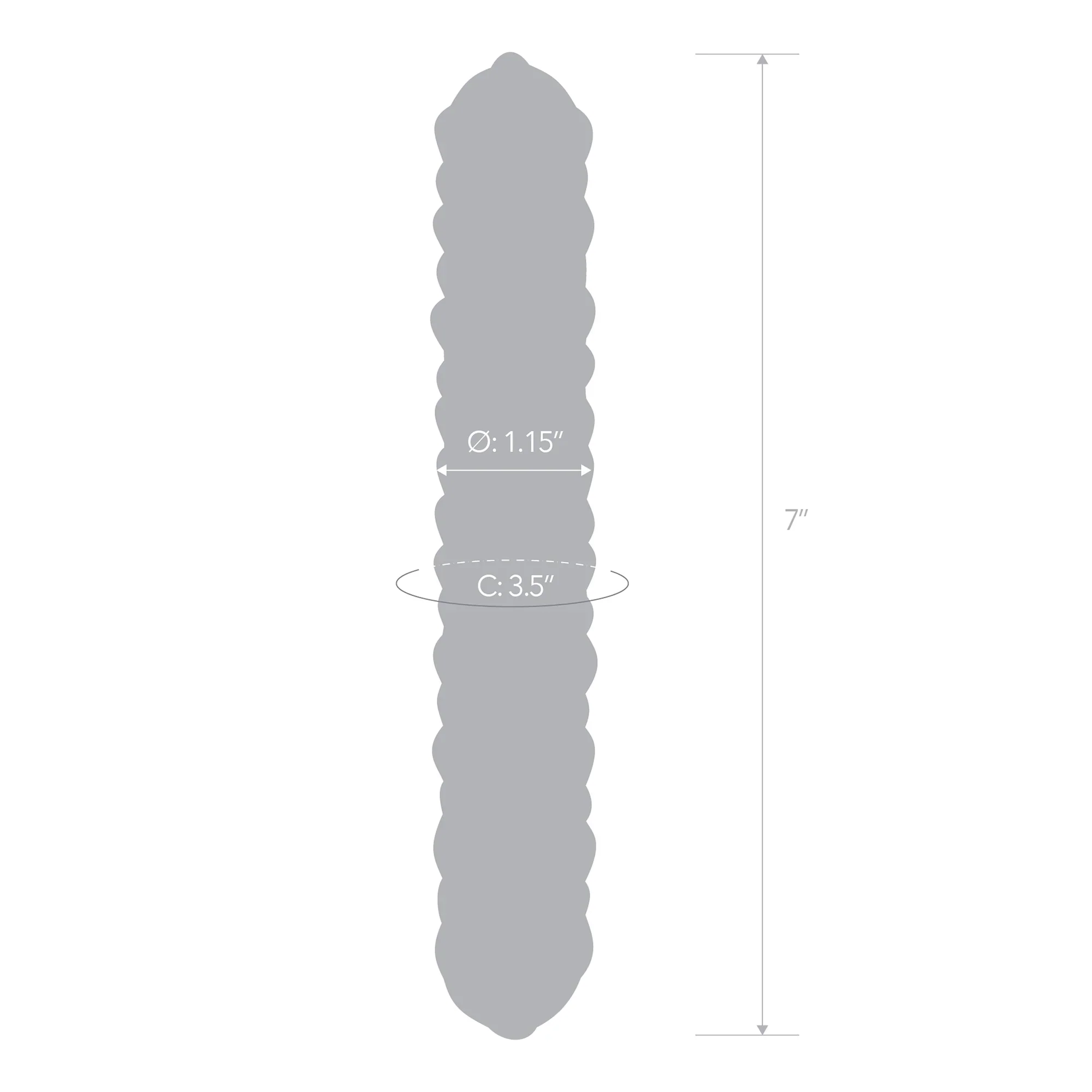 7" Purple Rose Nubby Dildo by Gläs - Image 3