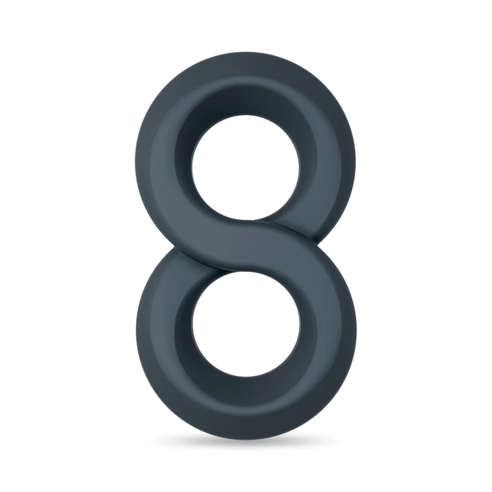 8-Grip Soft Silicone Cock and Balls Ring - Image 2