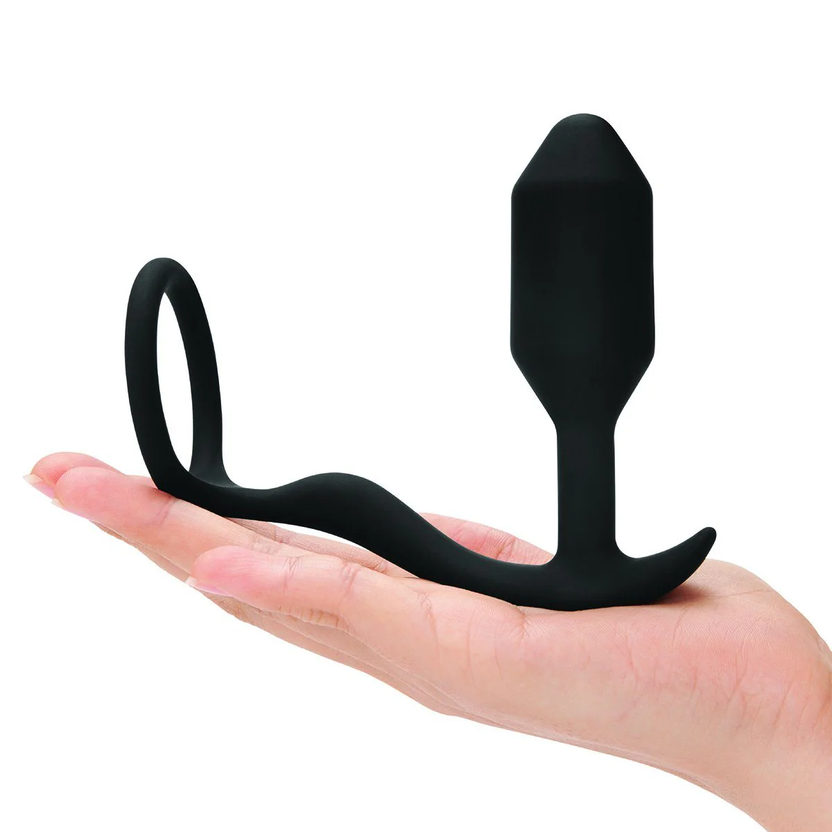 b-Vibe Snug and Tug Weighted Butt Plug + Cock Ring - Image 3