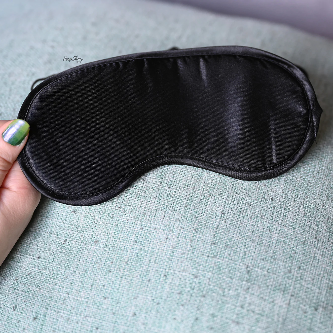 Black Satin Blindfold - Image 2