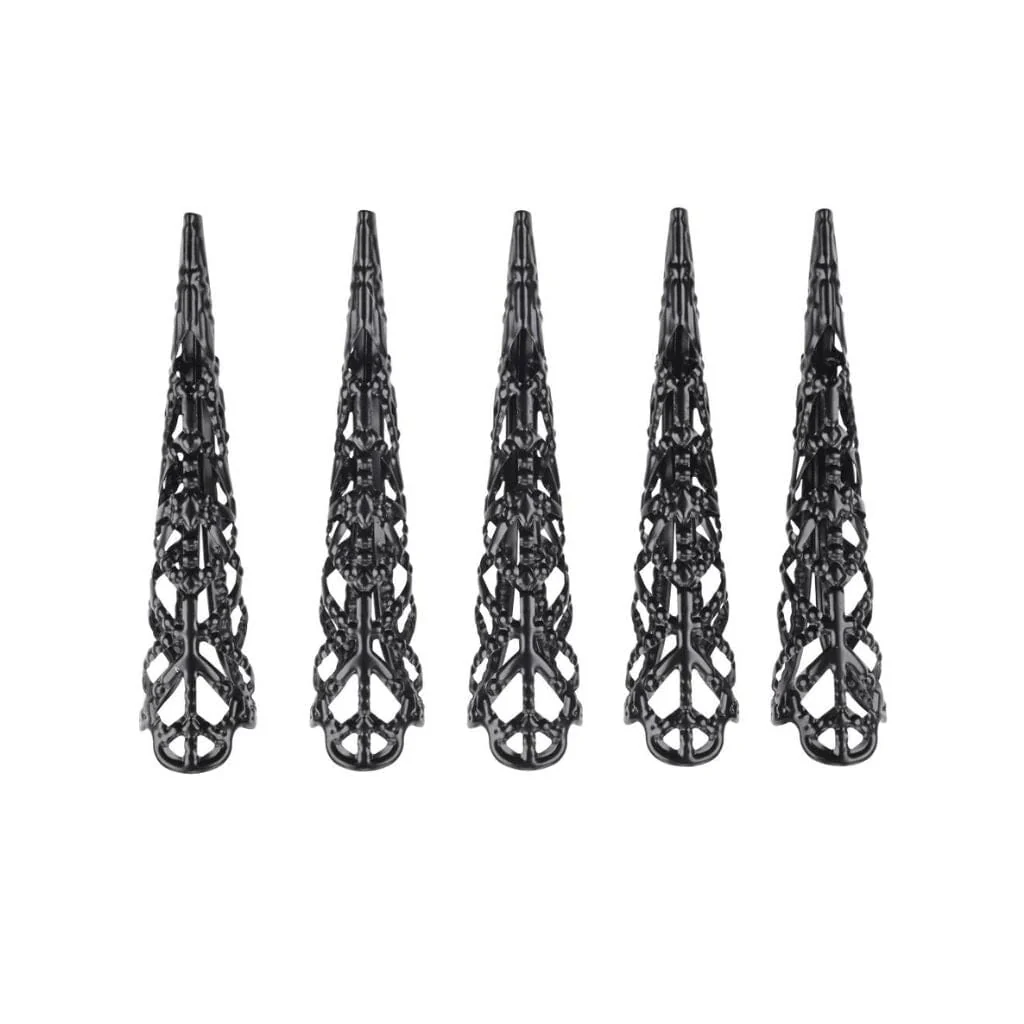 Black Sensory Fingertips - 5 Metal Claws - Image 2