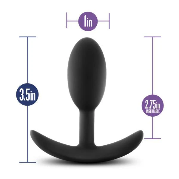 Blush Luxe Wearable Vibra Slim Silicone Butt Plugs, Small & Medium - Image 6