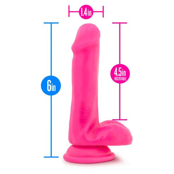 Blush Neo Elite 6 Inch Silicone Dual Density Suction Cup Dildo - Image 3