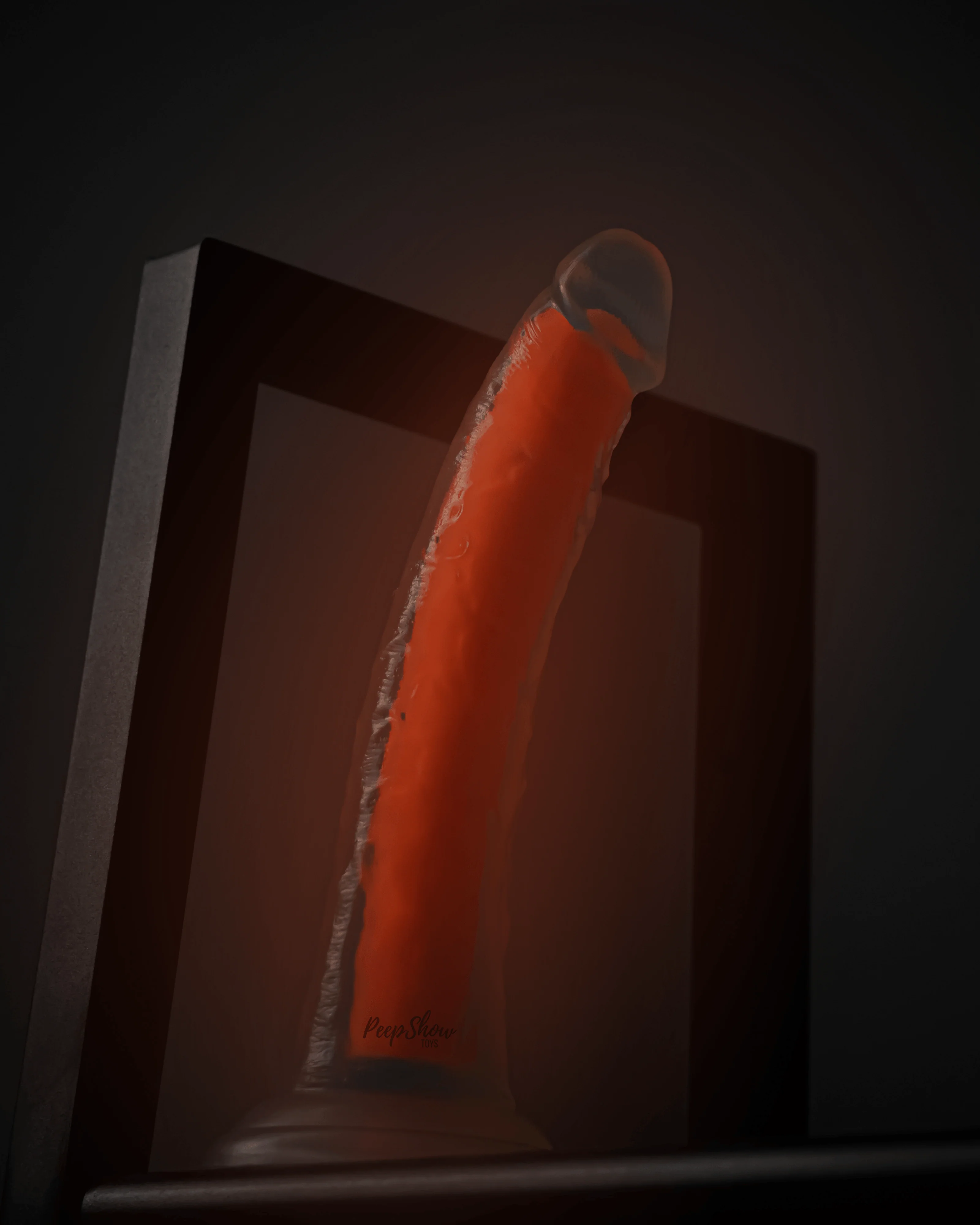 Blush Neo Elite GLOW in the Dark 7.5 Inch Silicone Dual Density Suction Cup Dildo - Image 4