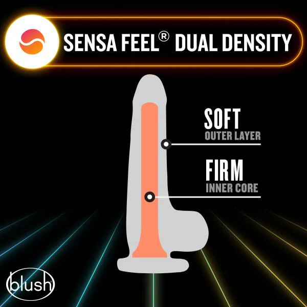 Blush Neo Elite GLOW in the Dark 7.5 Inch Silicone Dual Density Suction Cup Dildo - Image 5