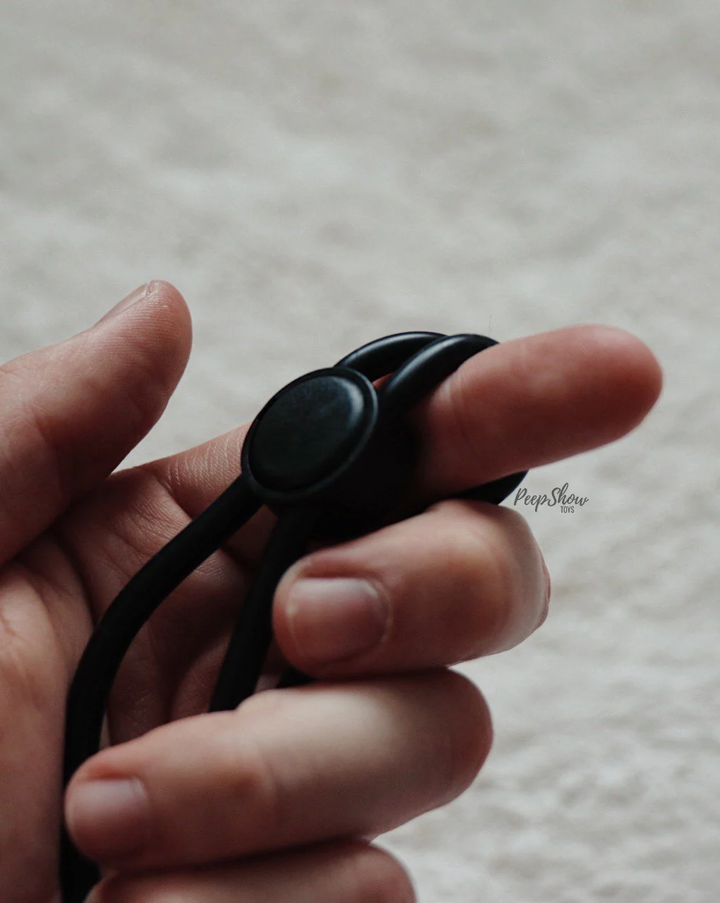 Blush Stay Hard Silicone Double Loop Cock Ring - Image 13