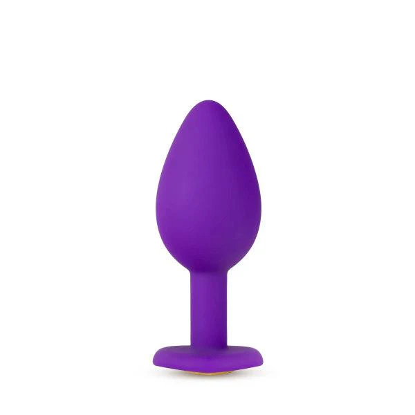 Blush Temptasia Bling Butt Plugs, Purple with Gold Gemstone - 3 Sizes - Image 3