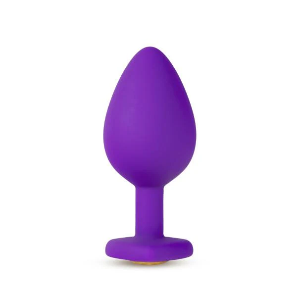 Blush Temptasia Bling Butt Plugs, Purple with Gold Gemstone - 3 Sizes - Image 6