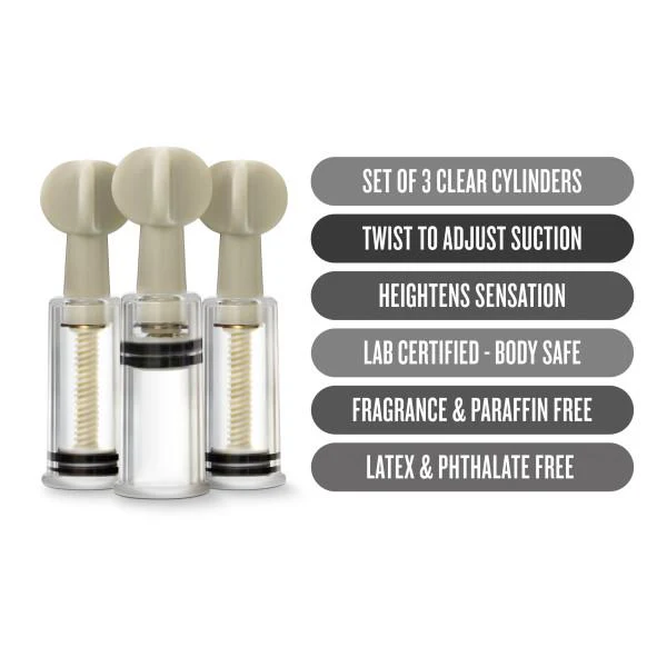 Blush Temptasia Clit and Nipple Twist Tit Suckers, Set of 3 - Image 3