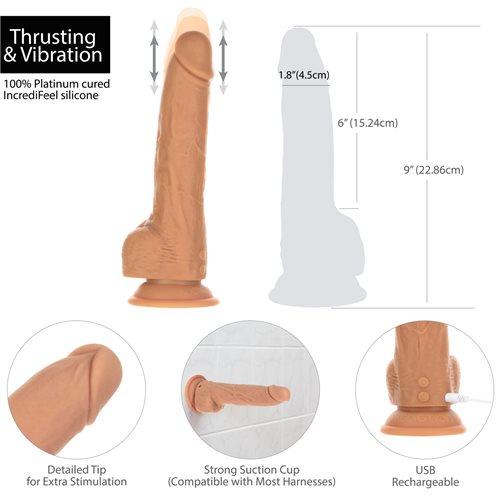 BMS Factory Naked Addiction Thrusting Dildo with Suction Cup - Image 3