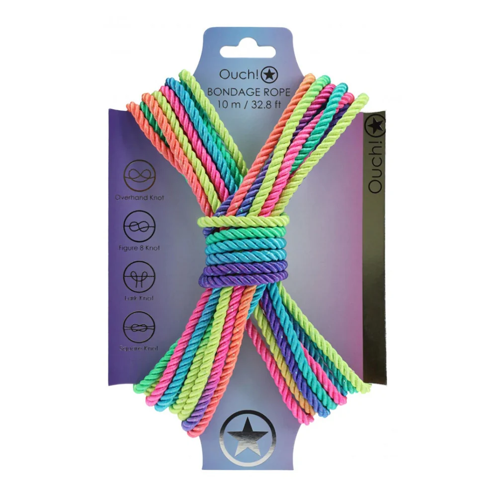 Bondage Rope - 33 feet Multi-Color