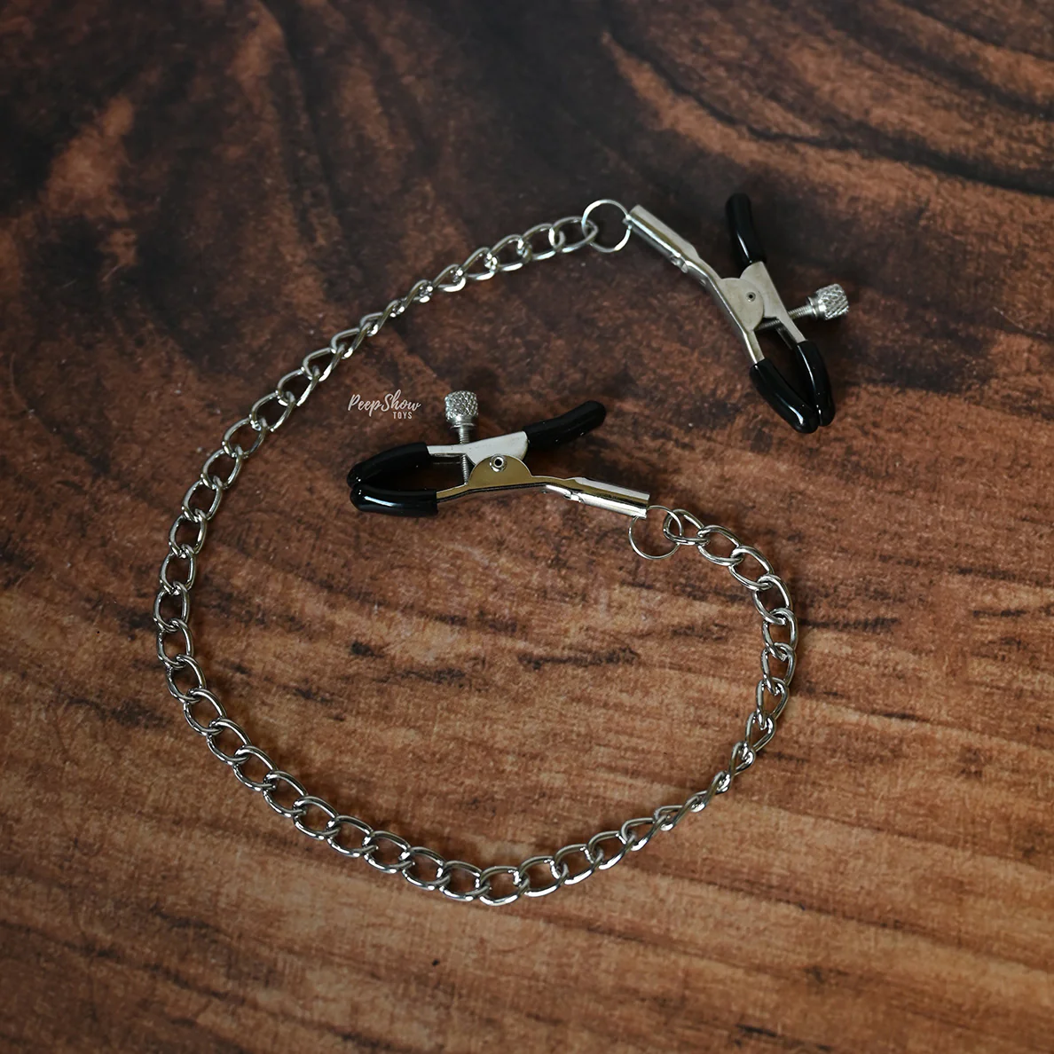Chained Nipple Clamps - Adjustable with Padded Tips - Image 3