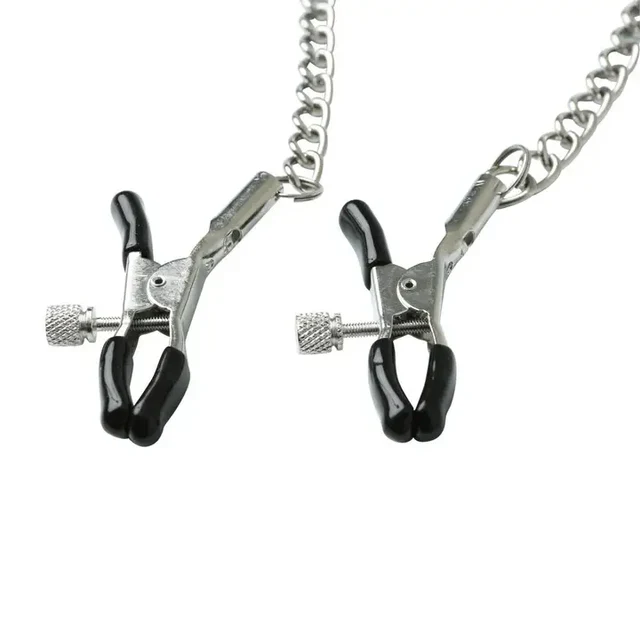 Chained Nipple Clamps - Adjustable with Padded Tips - Image 5