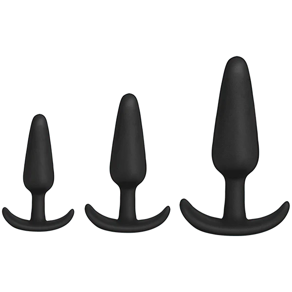 3-Plug Anal Trainer Silicone Butt Plug Kit - 3 Gradual Sizes - Image 3