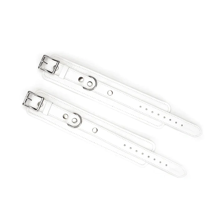 Fuji White Leather Ankle Cuffs - Image 4