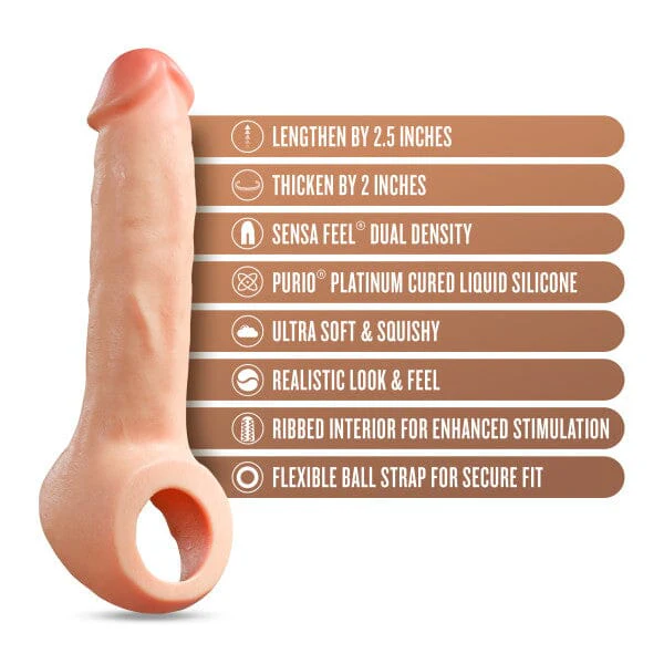 Thrive Realistic Penis Extender Sleeve, Stretchy Soft Silicone - Image 7