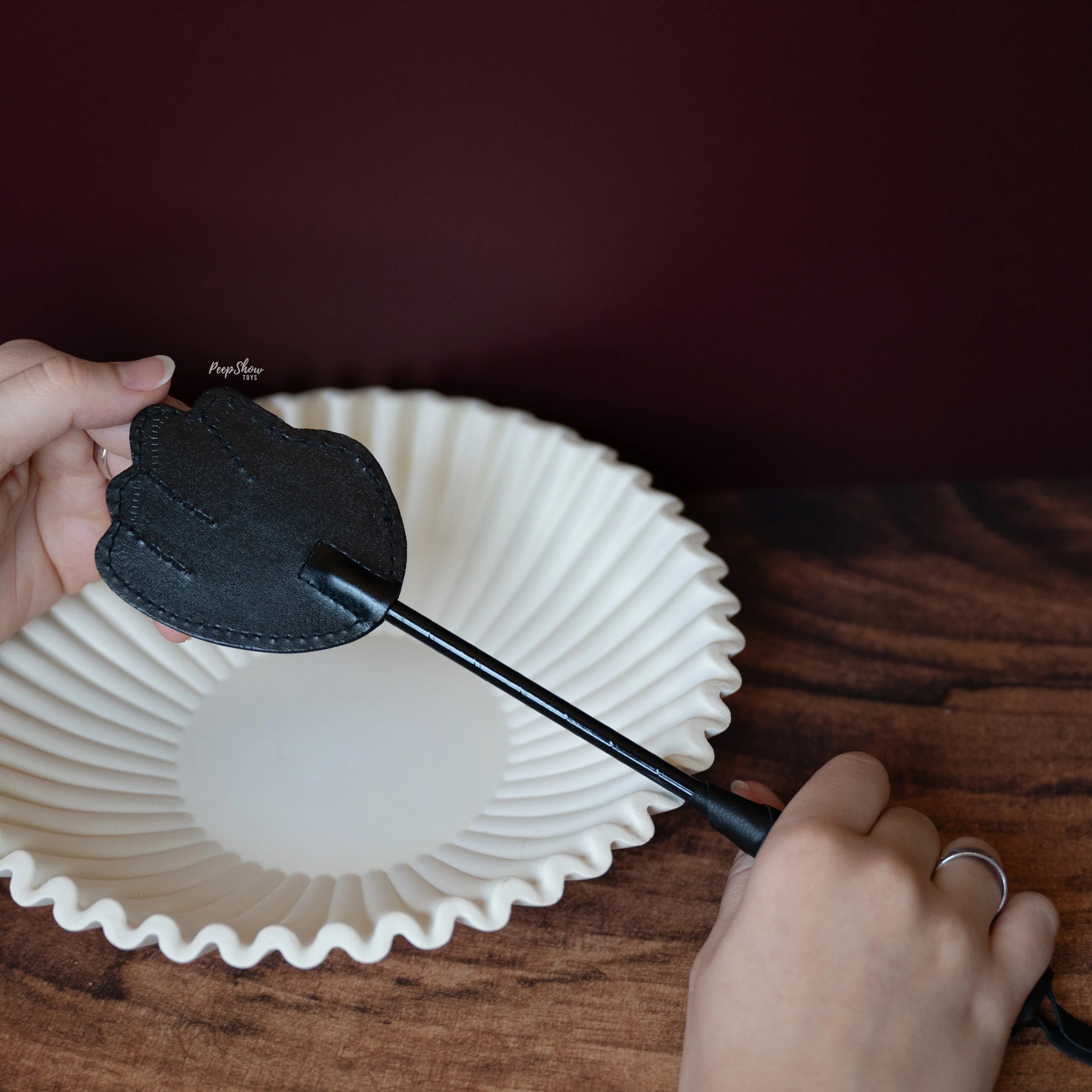 Leather Mini Hand Riding Crop - Image 2