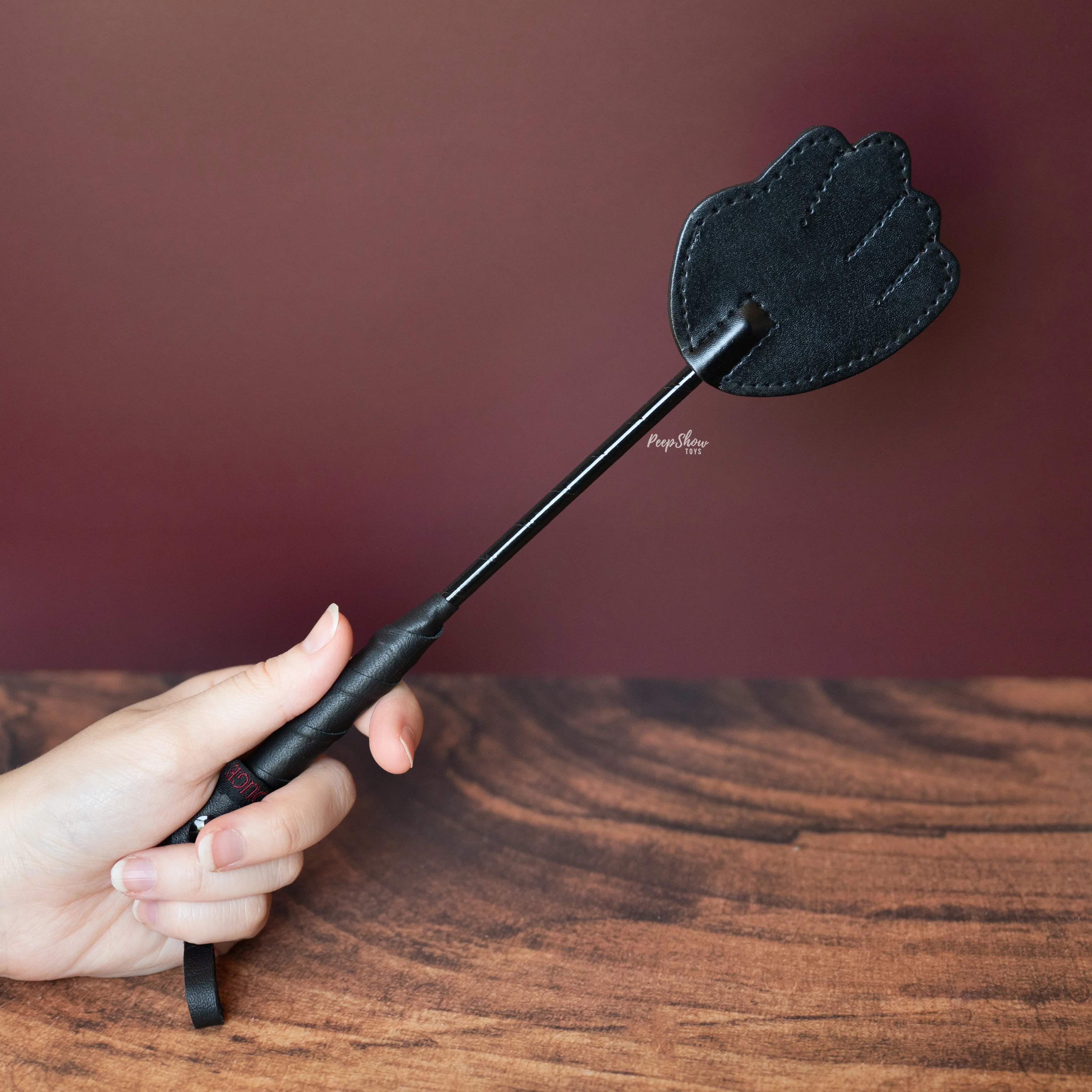 Leather Mini Hand Riding Crop - Image 3