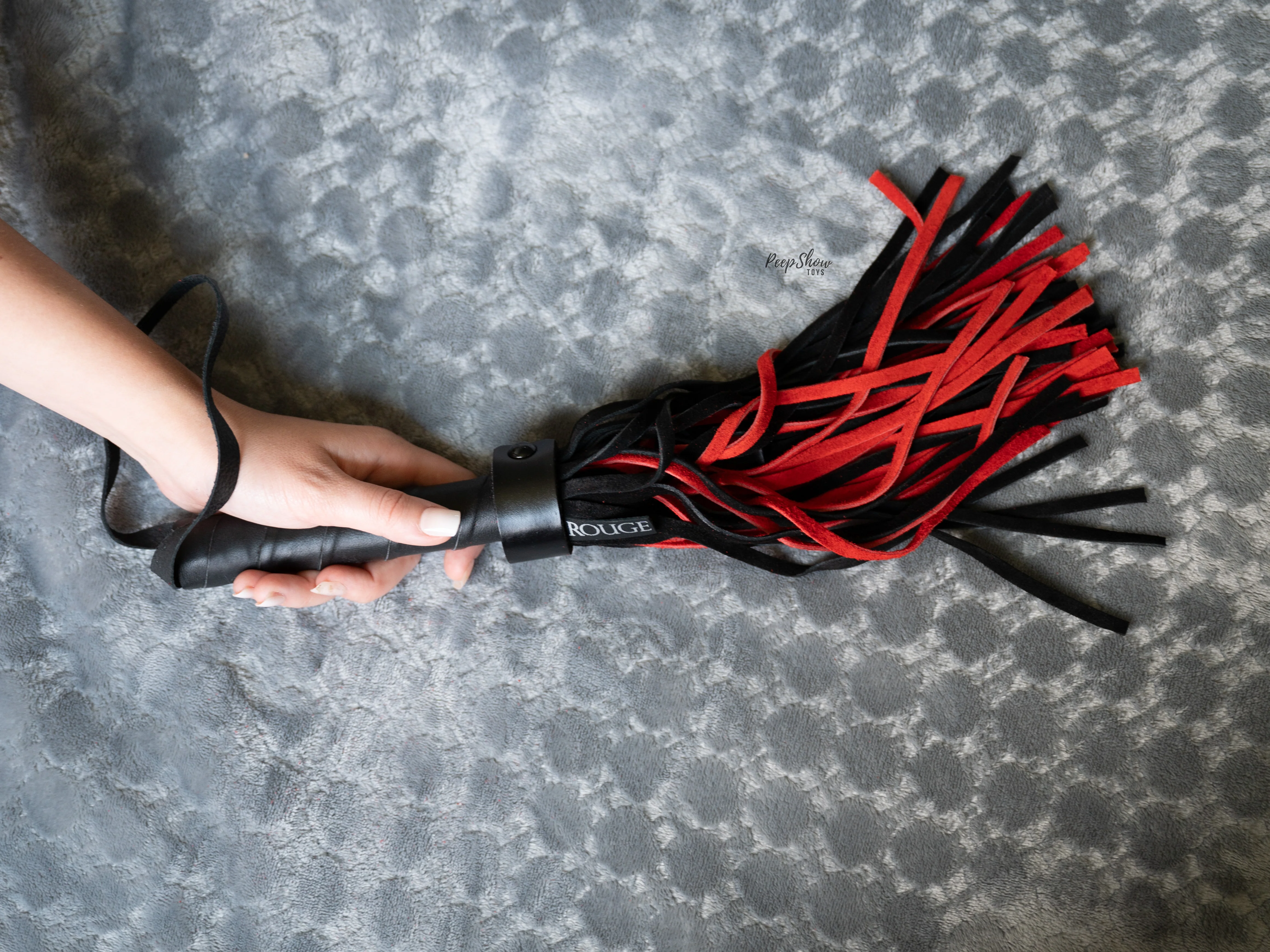 Leather Short Handle Suede Flogger - Image 3