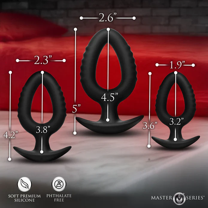 Master Series Pop Plugs - 3-Plug Anal Trainer Kit to XXL - Image 4