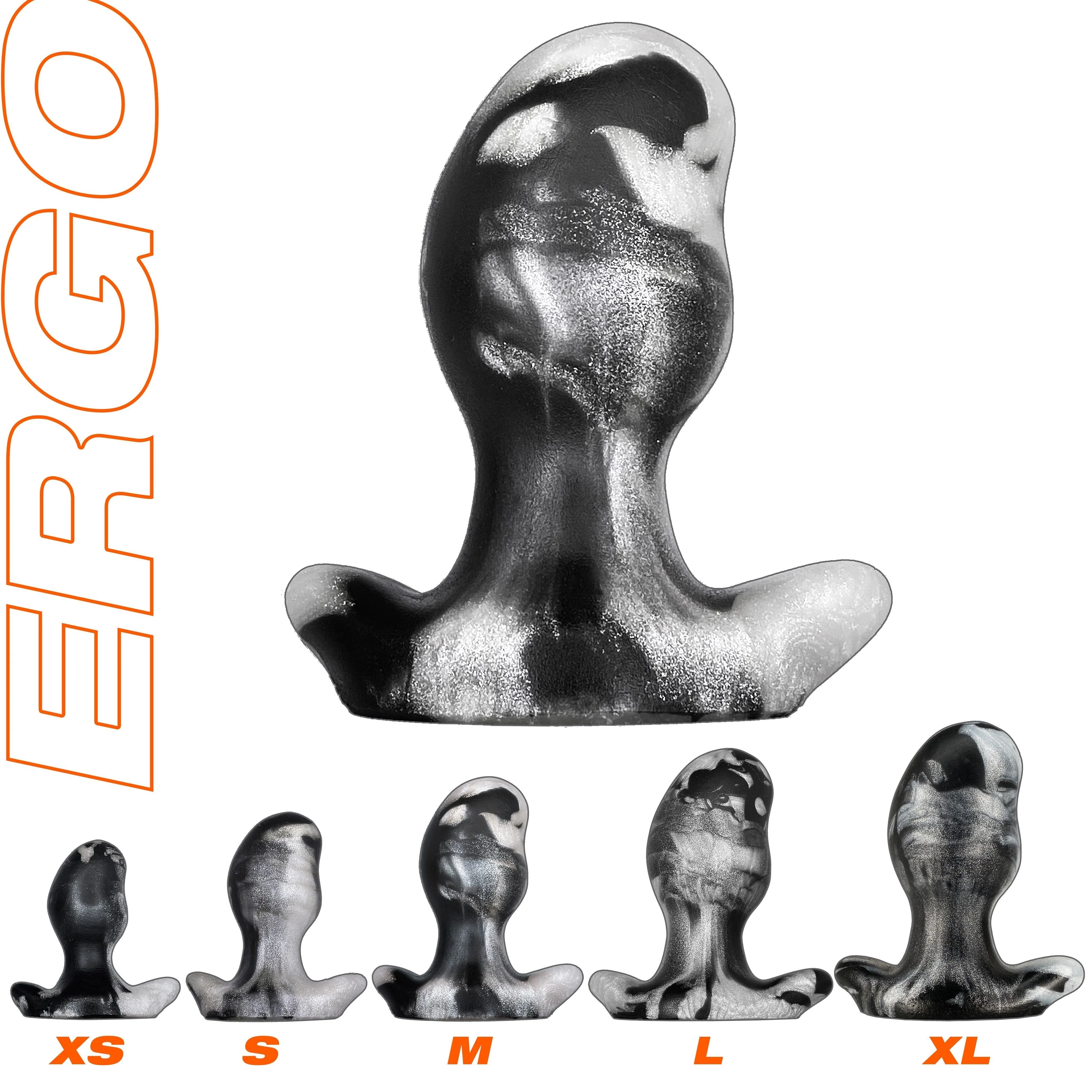 Oxballs Ergo Platinum Swirl Silicone Butt Plug - Image 5