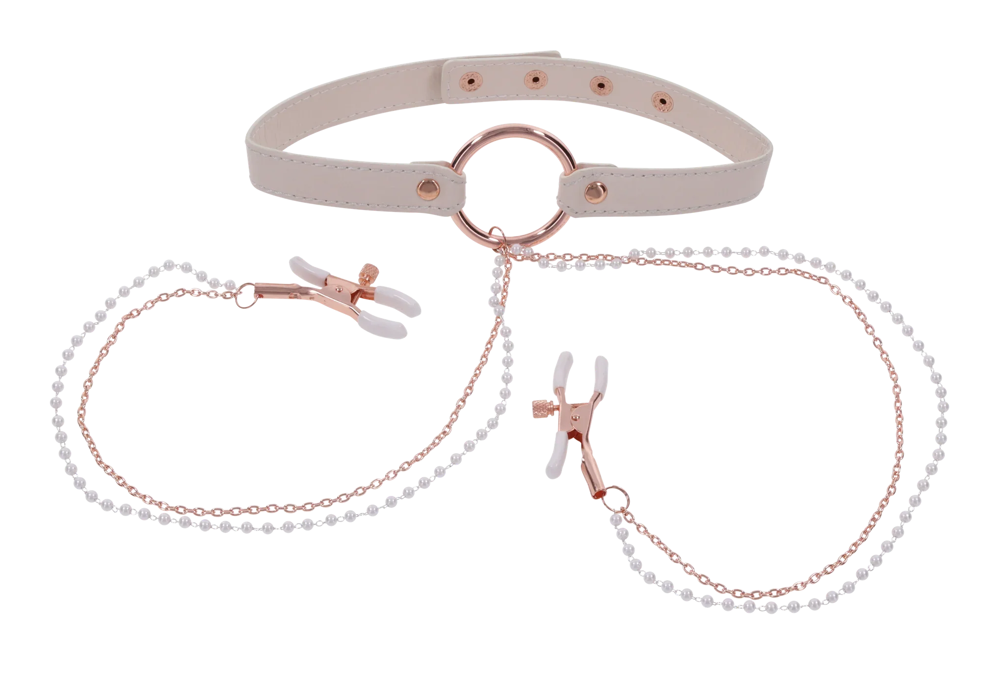 Peaches n Creame Collar with Nipple Clamps - Image 3