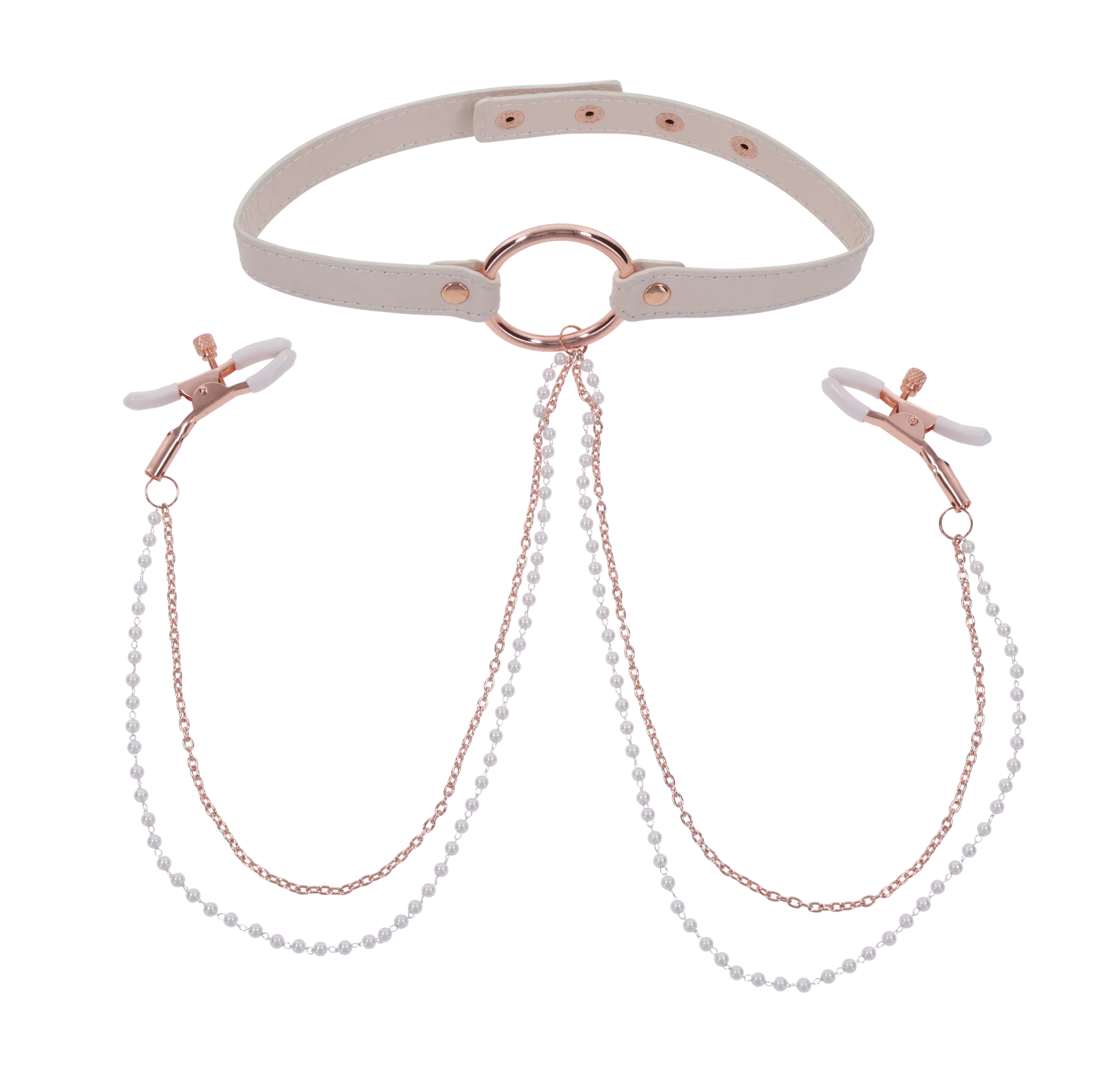 Peaches n Creame Collar with Nipple Clamps - Image 4