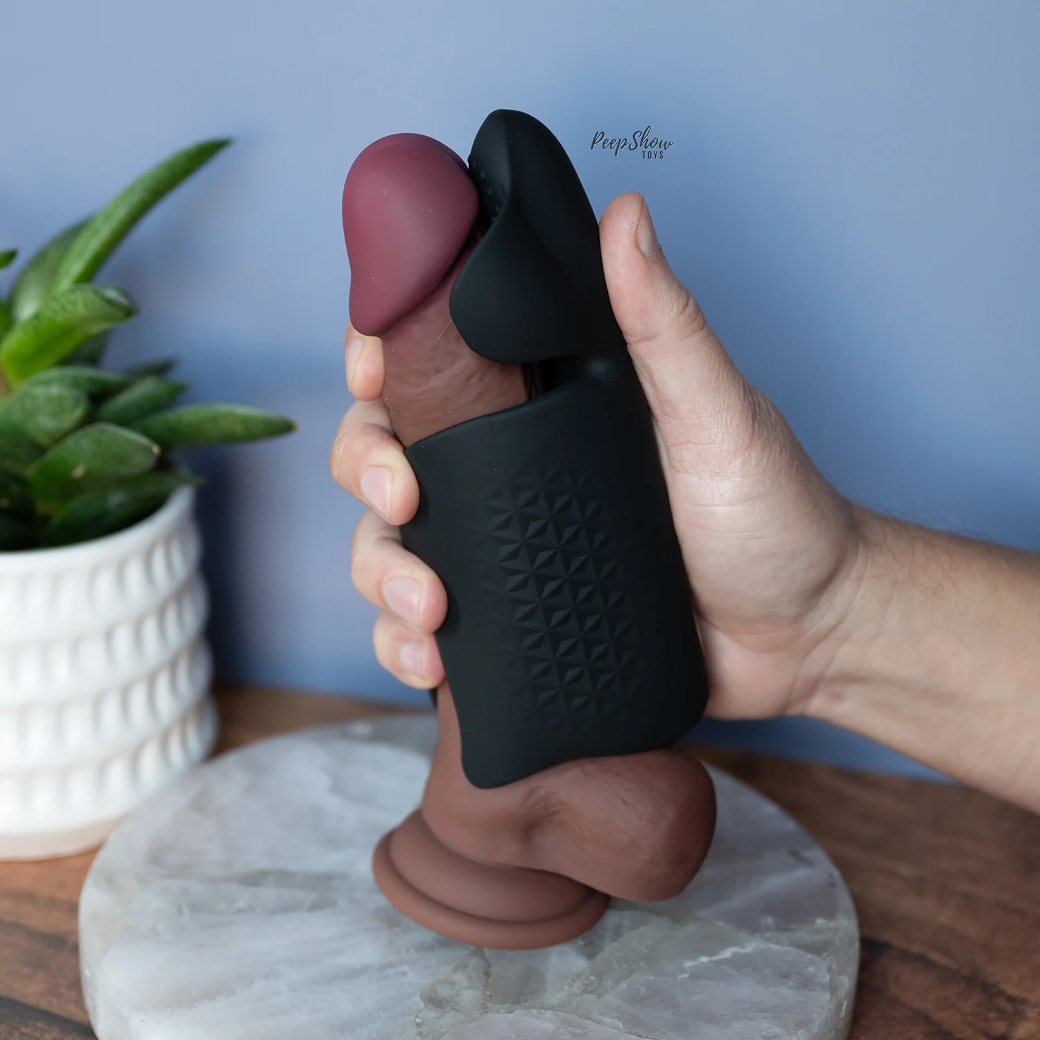 Penis & Balls Stimulating Masturbator with Vibration - Image 2