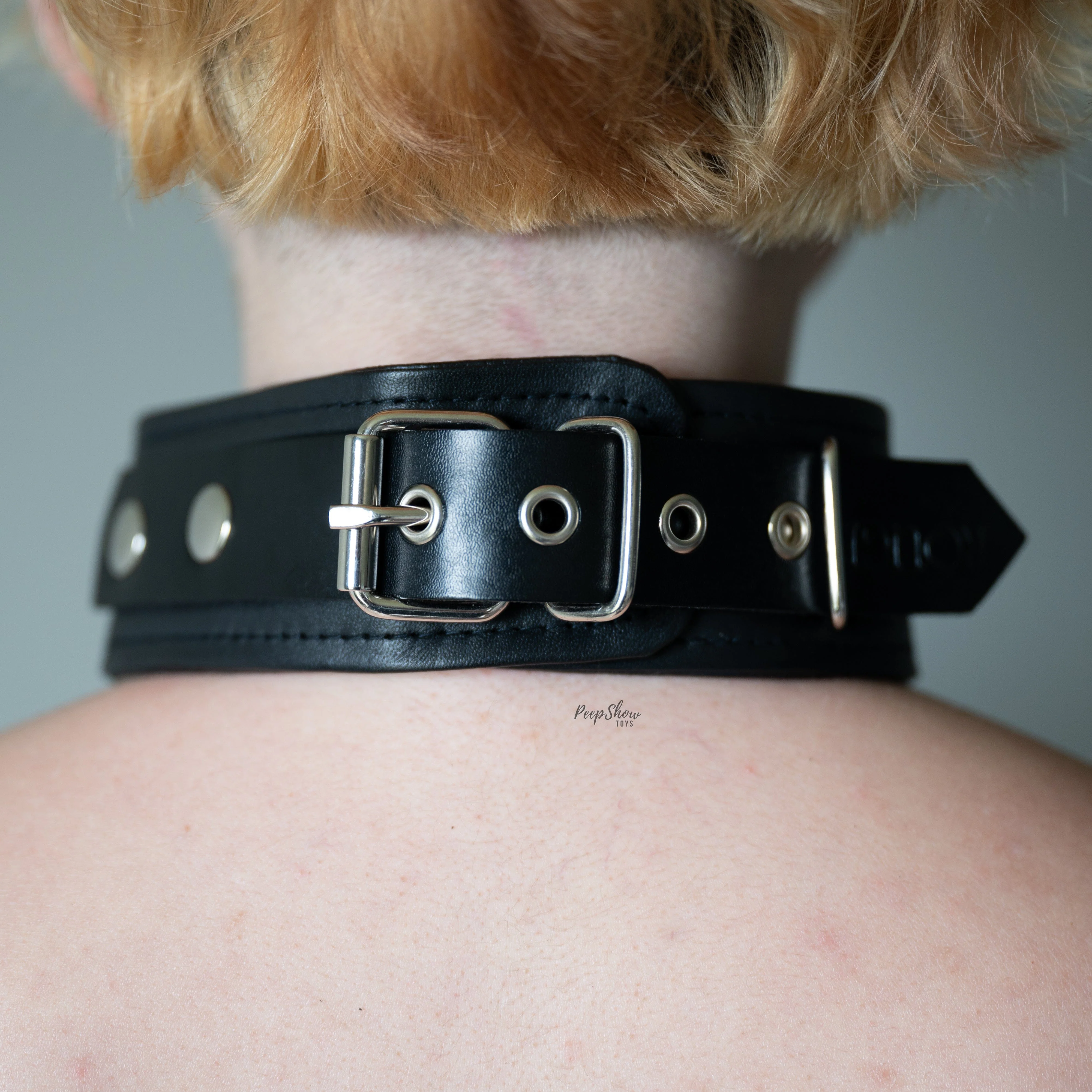 Plain Leather BDSM Collar, Real Leather by Rouge