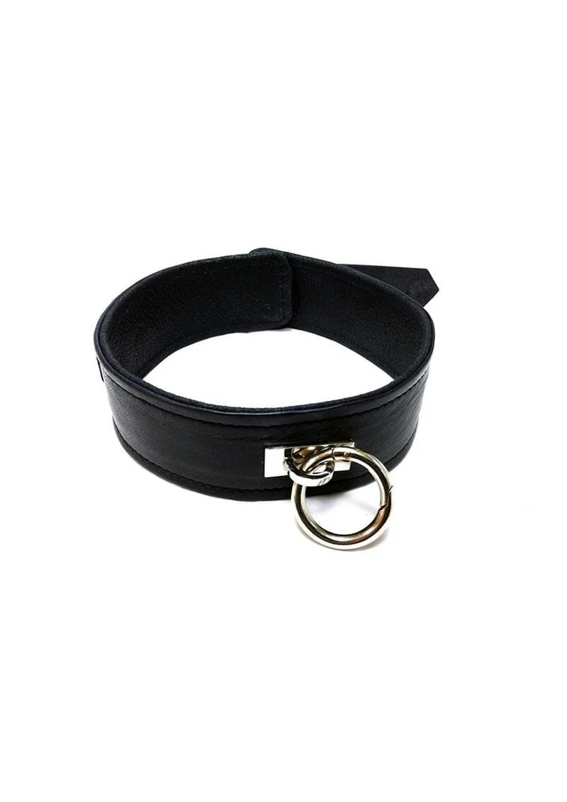 Plain Leather BDSM Collar, Real Leather by Rouge - Image 6