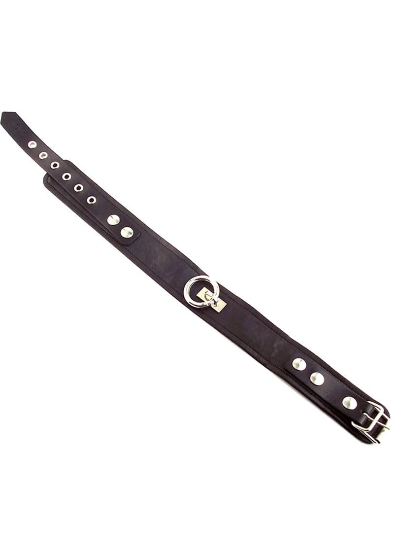 Plain Leather BDSM Collar, Real Leather by Rouge - Image 7