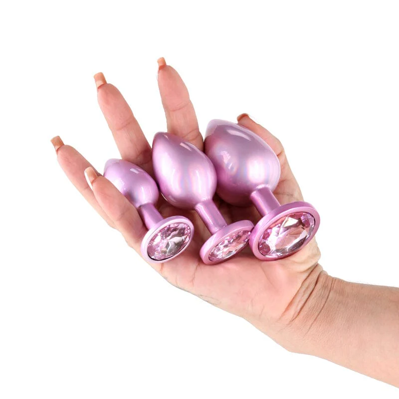 Rear Assets Iridescent Gem Butt Plugs - 3 Plug Set - Image 3