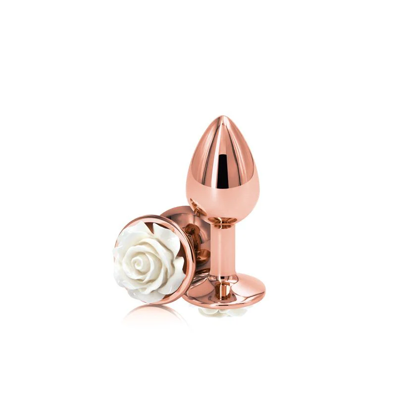 Rear Assets White Rose Gold Anal Plug by NS - Image 2