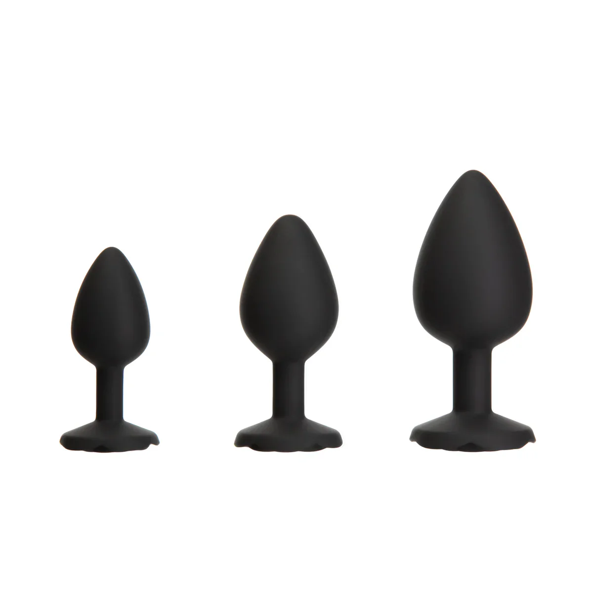 Rose Plug Set - 3 Silicone Plugs Anal Trainer Kit