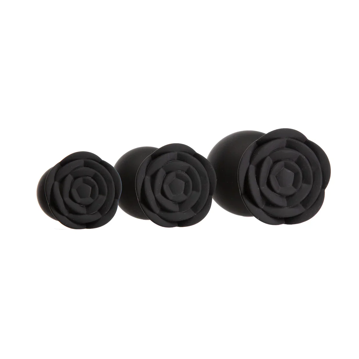 Rose Plug Set - 3 Silicone Plugs Anal Trainer Kit - Image 2