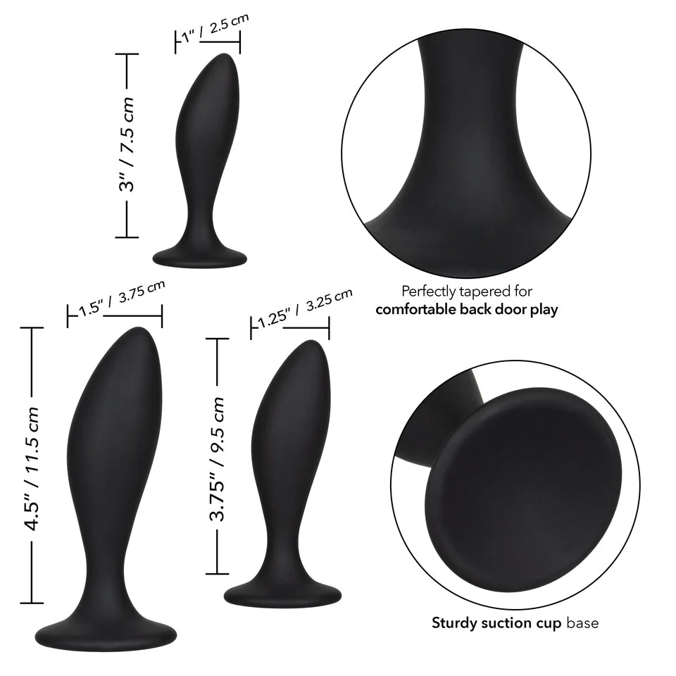 Silicone Anal Curve Kit - 3 Butt Plugs - Image 3