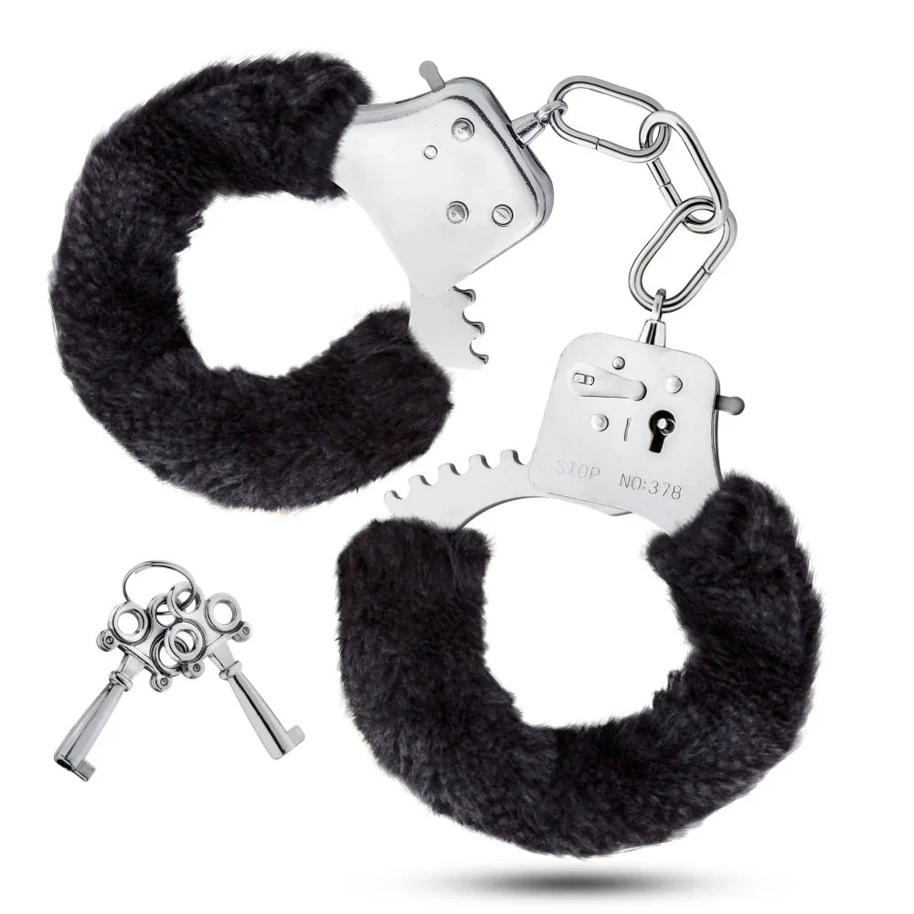 Soft Padded Bondage Sex Handcuffs - Black - Image 2
