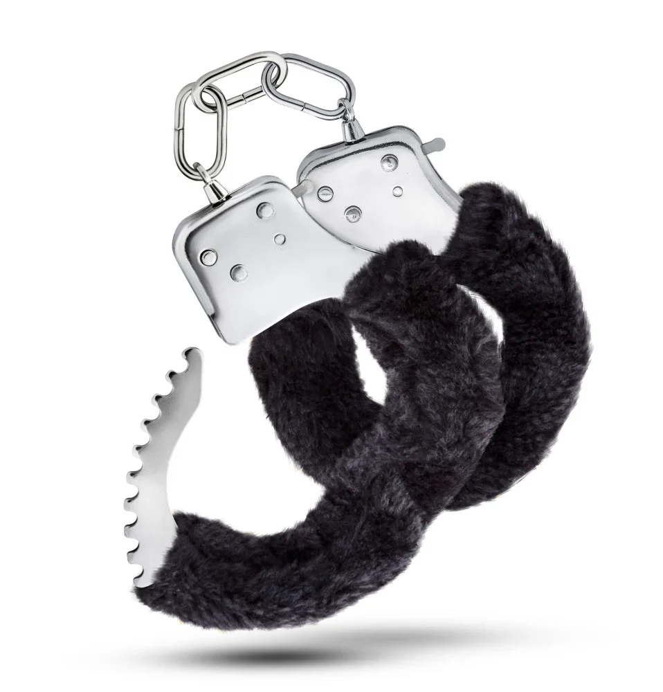 Soft Padded Bondage Sex Handcuffs - Black - Image 3