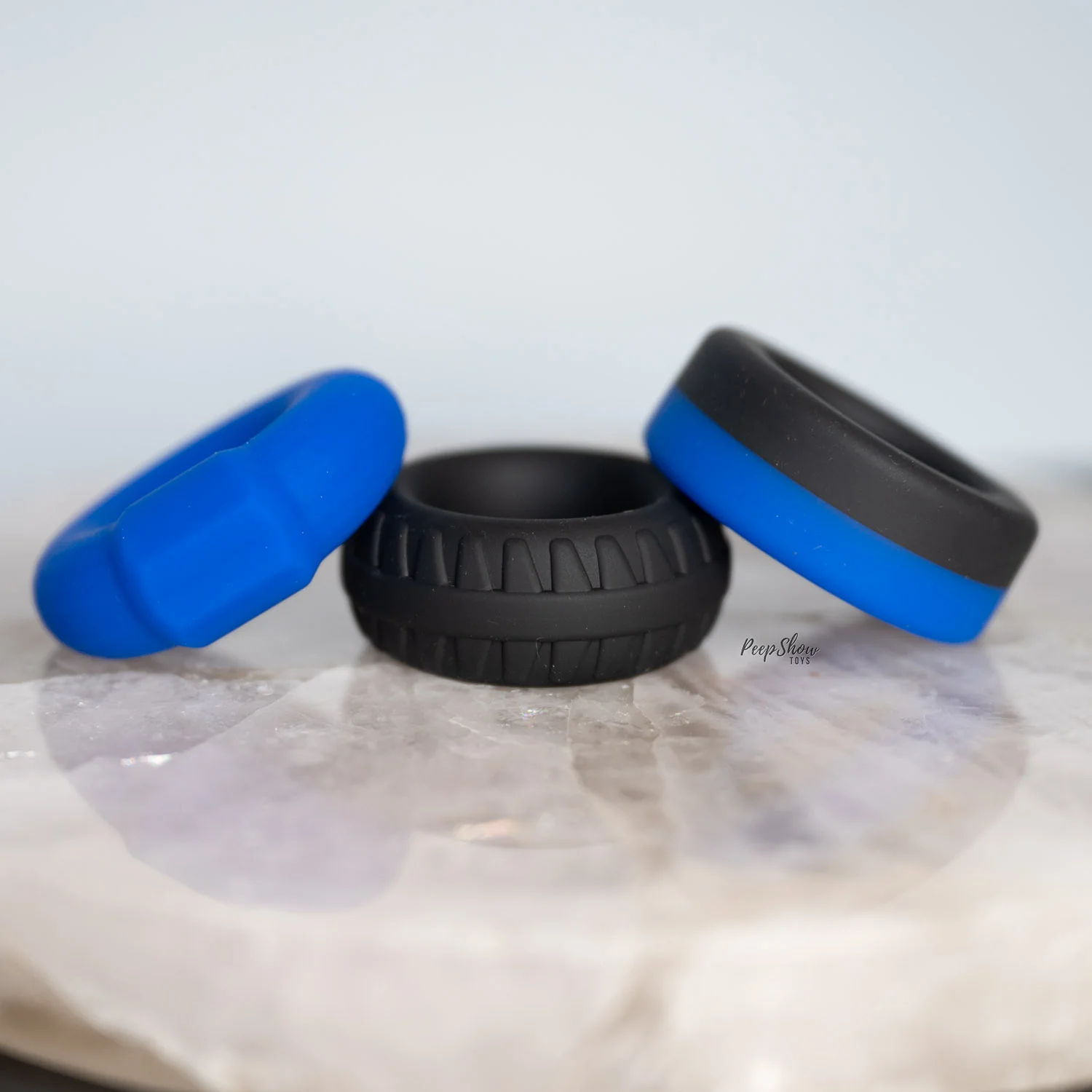 Soft-Silicone Ring Pack, 3 Styles Bundled