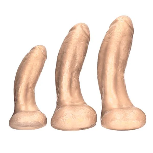 SquarePegToys® Mel SuperSoft Bronze Silicone Dildo with Balls - 3 Sizes - Image 6